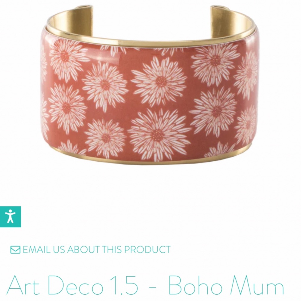 Rustic Cuff Boho Mum Cuff Bracelet Art Deco line